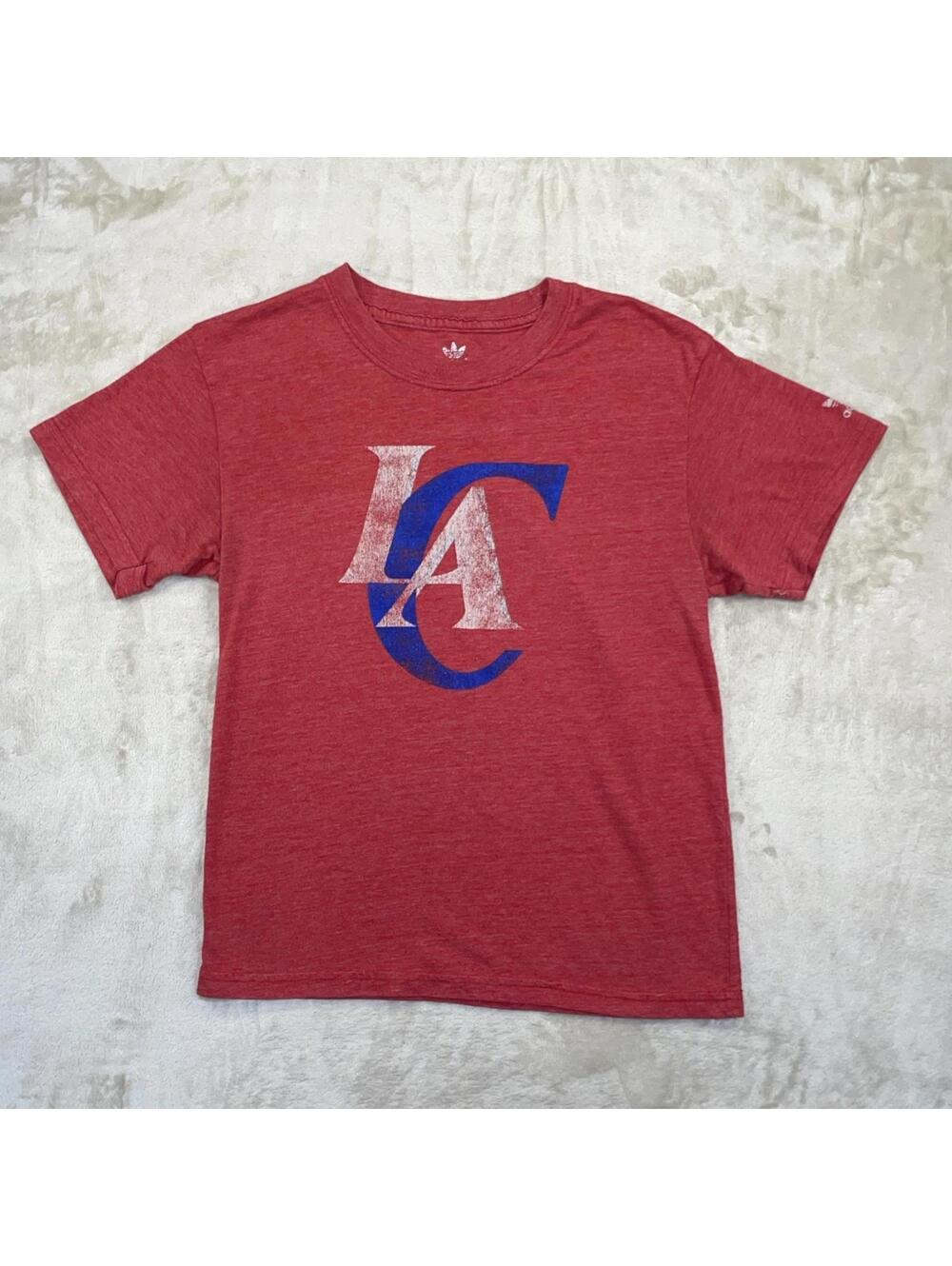 Adidas Los Angeles Clippers Youth Size M (10/20) Red Short Sleeve T-Shirt